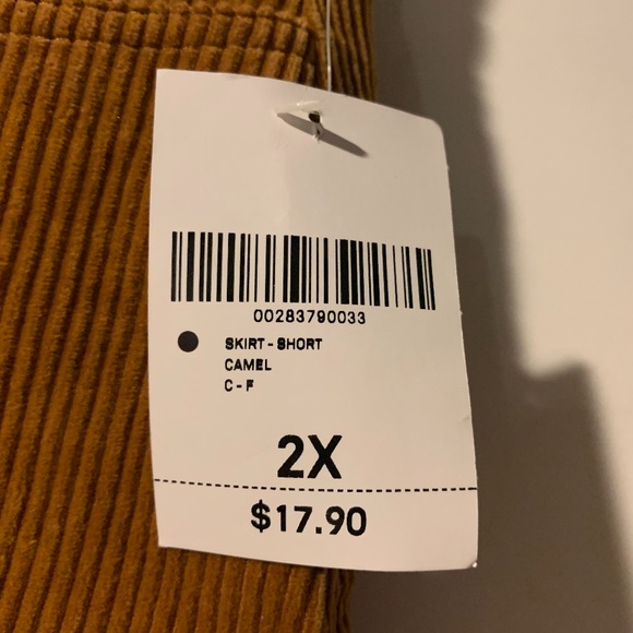 Forever 21 Corduroy Skirt in Camel Size 2X - Picture 4 of 5